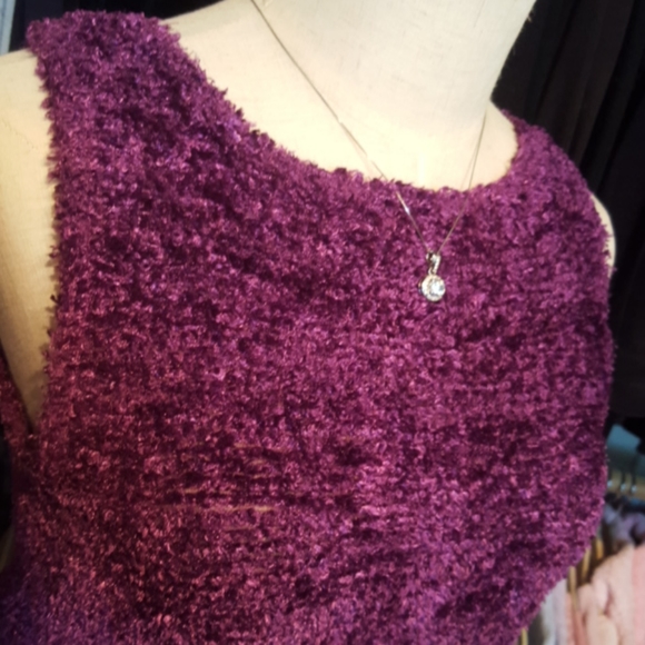 ORANGE USA ♡ Truly Gorgeous Vintage Extremely Soft Purple Knit Sleeveless Top L - Picture 12 of 14